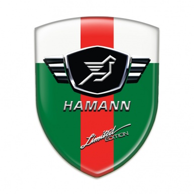 Hamann Domed Emblem Green White with Red Band variant 