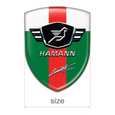 Hamann Domed Emblem Green White with Red Band variant 