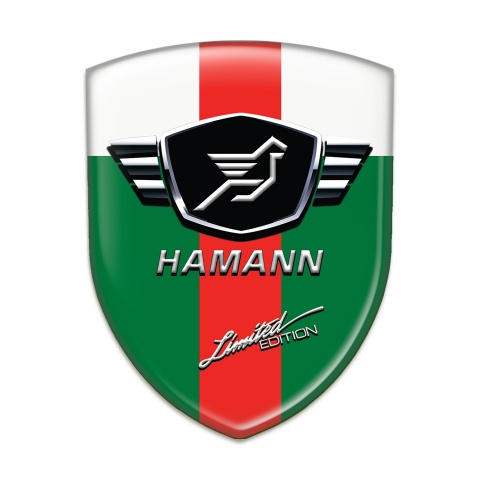 Hamann Domed Emblem Green White with Red Band variant 