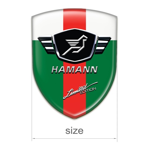 Hamann Domed Emblem Green White with Red Band variant 