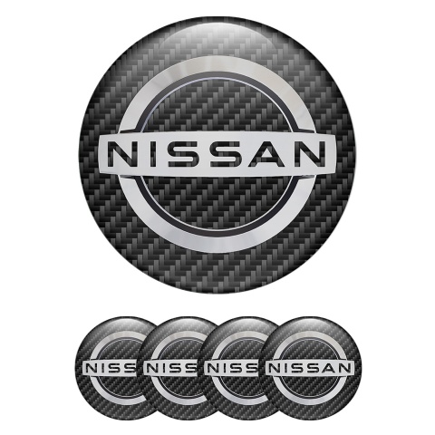 Nissan Wheel Emblems for Center Caps Carbon Edition