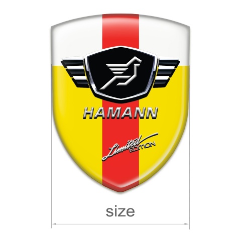 Hamann Resin Sticker Yellow White with Red Band Variant 