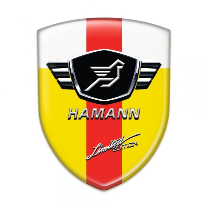Hamann Resin Sticker Yellow White with Red Band Variant 