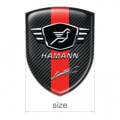 Hamann Car Accessories Badge Black Carbon Red Band variant 