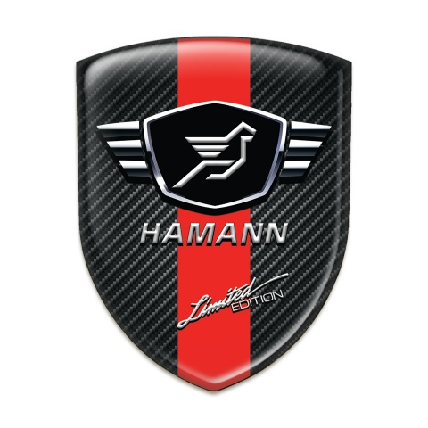 Hamann Car Accessories Badge Black Carbon Red Band variant 