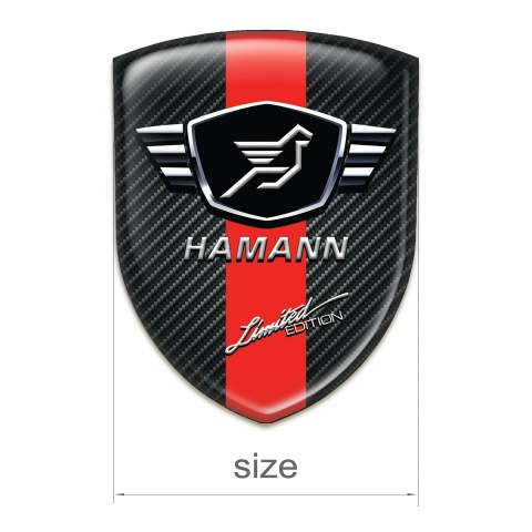 Hamann Car Accessories Badge Black Carbon Red Band variant 