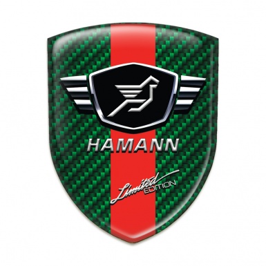 Hamann Car Interior Badge Green Carbon Red Band variant 