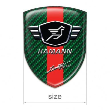 Hamann Car Interior Badge Green Carbon Red Band variant 