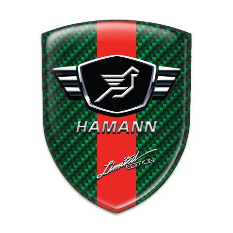 Hamann Car Interior Badge Green Carbon Red Band variant 