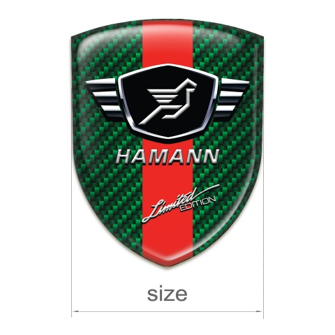 Hamann Car Interior Badge Green Carbon Red Band variant 