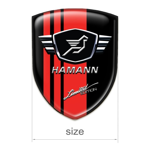 Hamann Silicone Badge Black base Red Tapes 