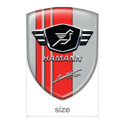 Hamann Auto Emblem Grey Base Red Tapes 