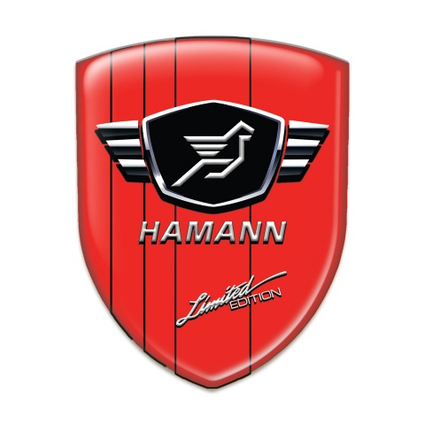 Hamann Auto Emblem Red Background Style 