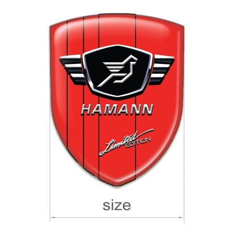 Hamann Auto Emblem Red Background Style 
