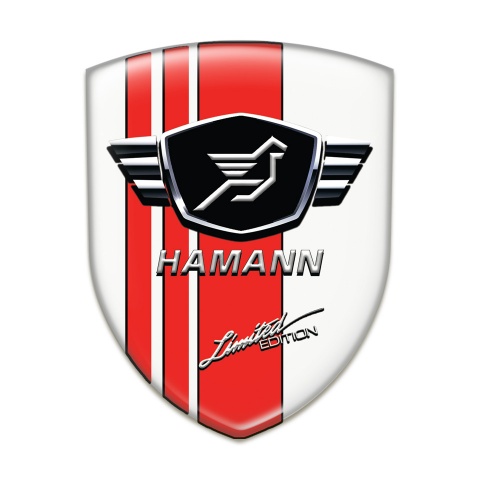 Hamann Logo Emblem White Base Red Tapes 