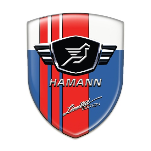 Hamann Domed Emblem Blue White Base Red Tapes 