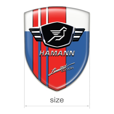 Hamann Domed Emblem Blue White Base Red Tapes 
