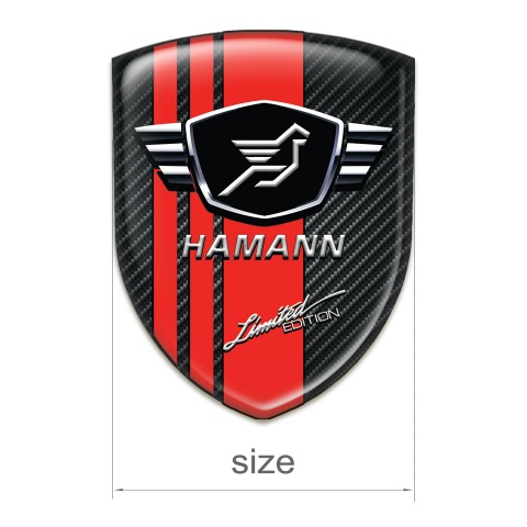 Hamann Resin Sticker Black carbon Base Red Tapes 