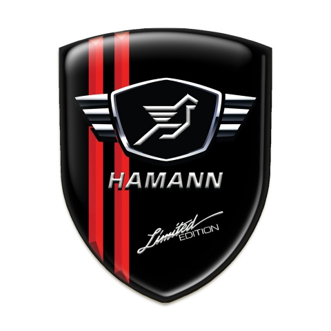 Hamann Emblem Exterior Black Base Red Lines 