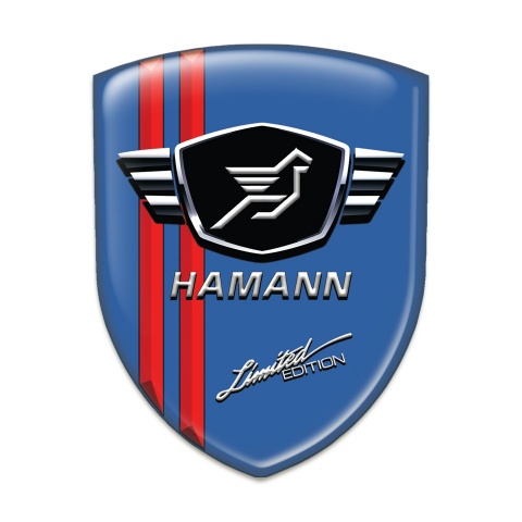 Hamann Car Interior Badge Blue Base Red Lines 