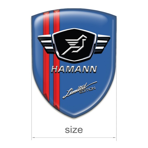 Hamann Car Interior Badge Blue Base Red Lines 