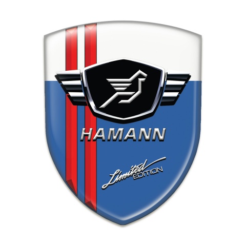 Hamann Logo Emblem Blue White Base Red Lines 