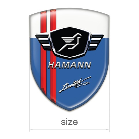 Hamann Logo Emblem Blue White Base Red Lines 
