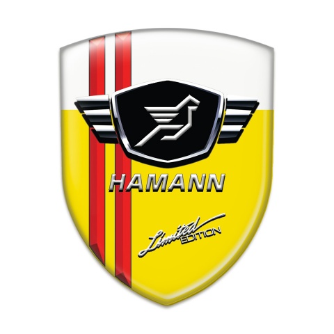 Hamann Tuning Emblem Yellow White Base Red Lines 