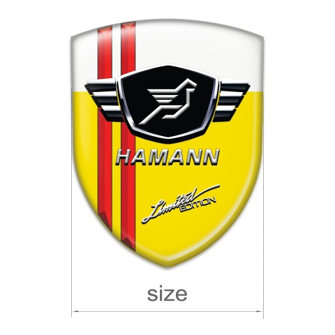 Hamann Tuning Emblem Yellow White Base Red Lines 