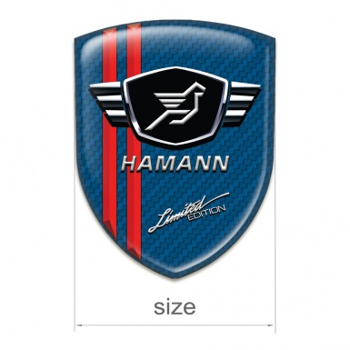 Hamann Domed Emblem Navy Blue carbon Base Red Lines 