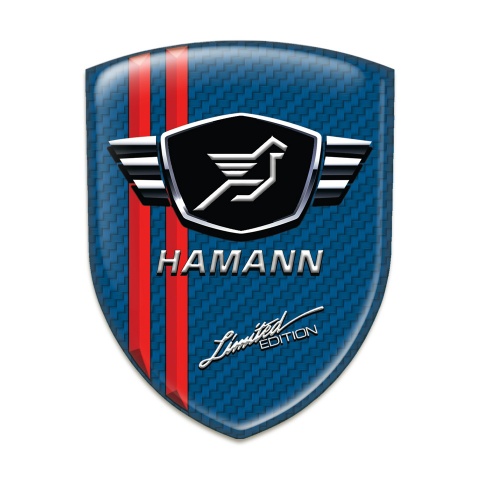 Hamann Domed Emblem Navy Blue carbon Base Red Lines 