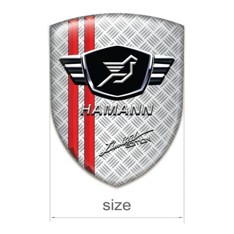 Hamann Resin Sticker Mesh effect Base Red Lines 