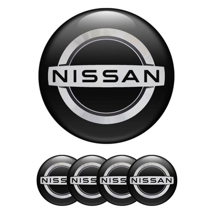 Nissan Wheel Emblems for Center Caps Black