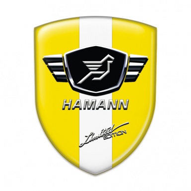 Hamann Silicone Badge Yellow Base With White Ribbon 