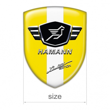 Hamann Silicone Badge Yellow Base With White Ribbon 