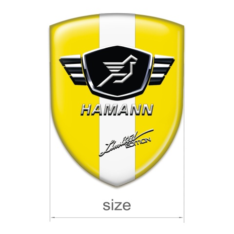 Hamann Silicone Badge Yellow Base With White Ribbon 