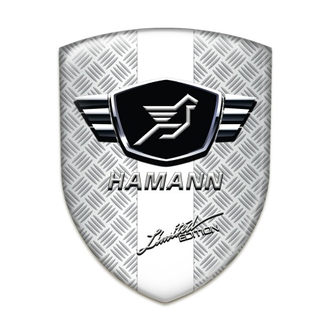 Hamann Domed Emblem Mesh Effect Base with White Ribbon 