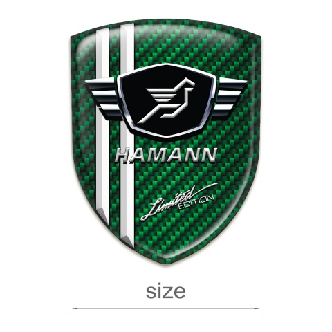 Hamann Silicone Badge Green Carbon Base with White Stripes 