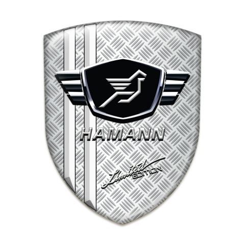 Hamann Auto Emblem Mesh Effect base with White Stripes 