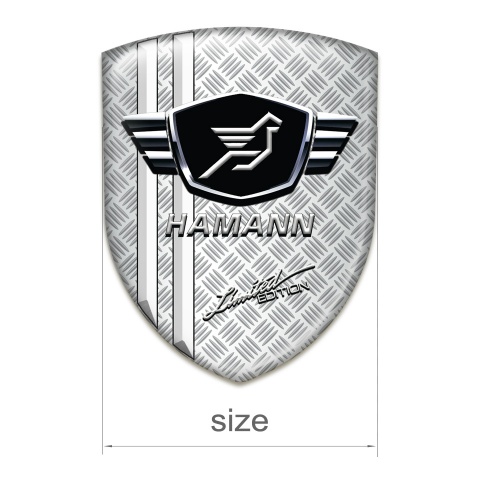 Hamann Auto Emblem Mesh Effect base with White Stripes 