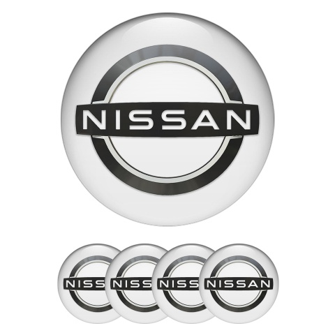 Nissan Emblems for Wheel Center Caps White