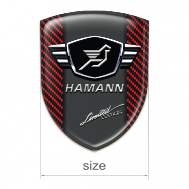 Hamann Silicone Car Decal Badge Red carbon Limite Edition 