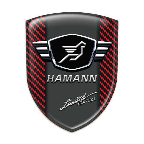 Hamann Silicone Car Decal Badge Red carbon Limite Edition 