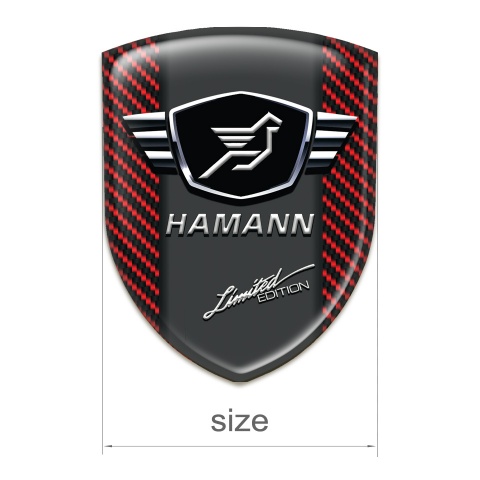 Hamann Silicone Car Decal Badge Red carbon Limite Edition 