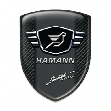 Hamann Auto Emblem Black Fibers with Graphite logo panel 
