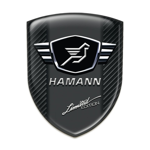 Hamann Auto Emblem Black Fibers with Graphite logo panel 
