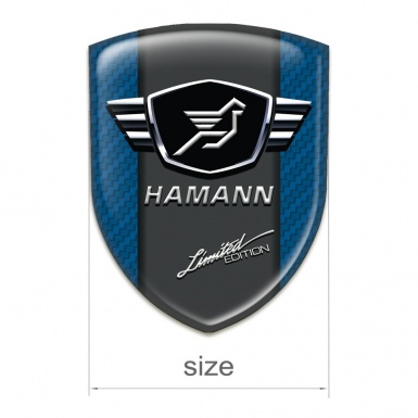 Hamann Tuning Emblem Navy Blue Carbon with Dark Logo Panel 