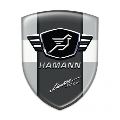 Hamann Resin Sticker Grey with White Band and Dark Logo Panel 