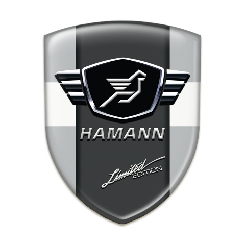 Hamann Resin Sticker Grey with White Band and Dark Logo Panel 