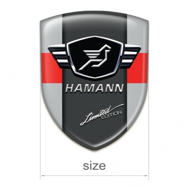 Hamann Emblem Interior Grey with Red Tape and Dark Logo Panel 